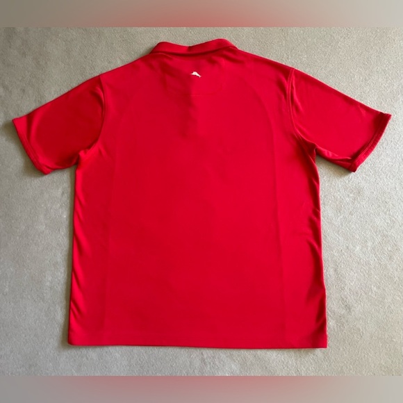 Tommy Bahama Men’s Red Polo Shirt Size Large – Rayon/Polyester Blend - Picture 6 of 7